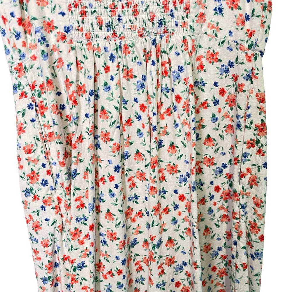 Old Navy Linen Blend Fit & Flare Sleeveless Midi Dress Americana, Size S - Picture 9 of 12